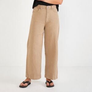 Etica Devon Wide Leg Crop Tan Denim Jean Pant 30